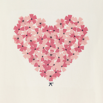 تيشيرت مزين برسمة زهور للفتيات